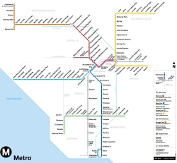 Metro map of Los Angeles